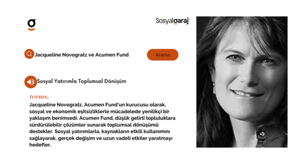 Jacqueline Novogratz ve Acumen Fund: Sosyal Yatırımla Toplumsal Dönüşüm